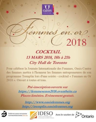 Cocktail Femmes en Or 2018